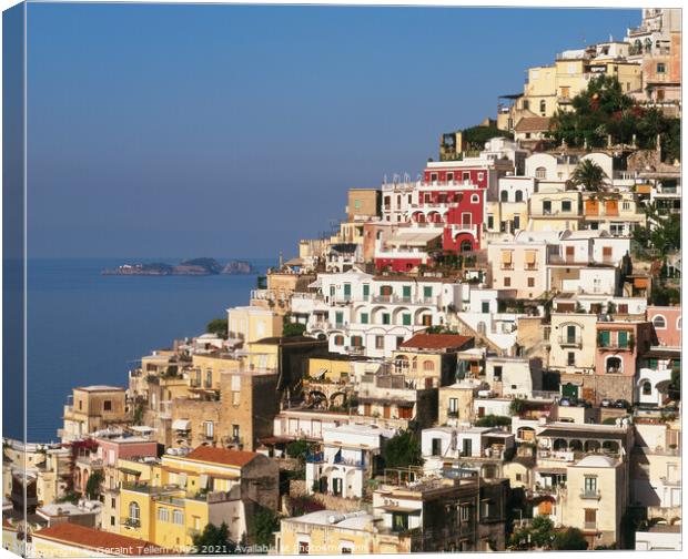 Positano, Amalfi Coast, Sorrento, Italy Canvas Print by Geraint Tellem ARPS