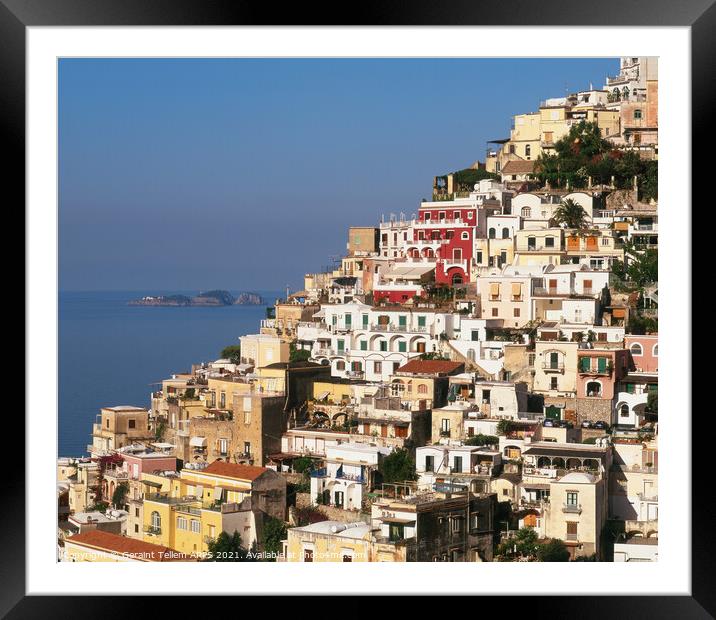 Positano, Amalfi Coast, Sorrento, Italy Framed Mounted Print by Geraint Tellem ARPS