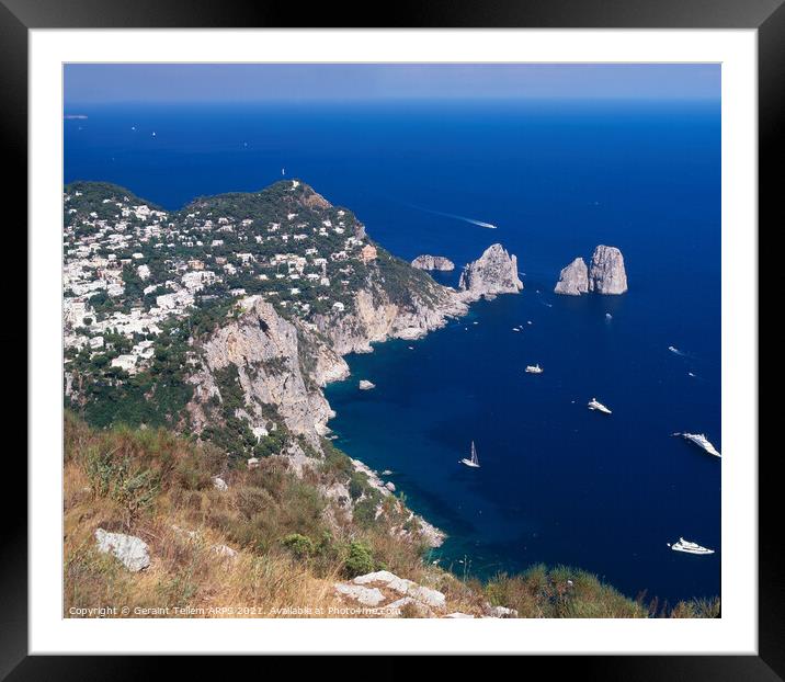 Blue Grotto, Capri, Italy Framed Mounted Print by Geraint Tellem ARPS