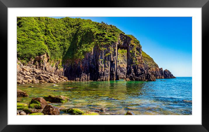Church Doors Cove, Pembrokeshire, Wales Framed Mounted Print by Mark Llewellyn