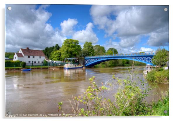 Stourport River Bridge Acrylic by Rob Hawkins