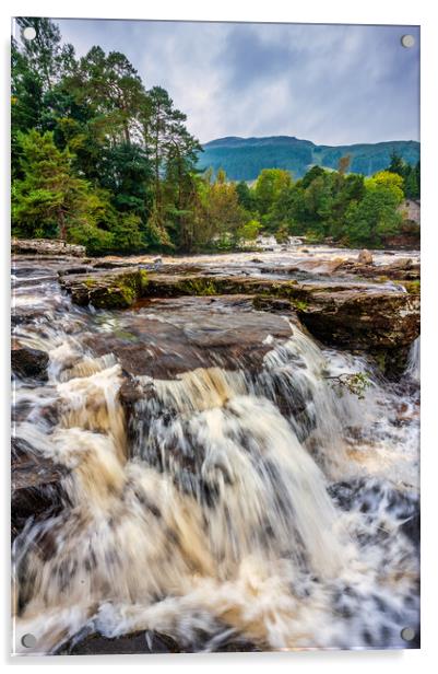 Falls of Dochart, Killin, Scotland Acrylic by Mark Llewellyn