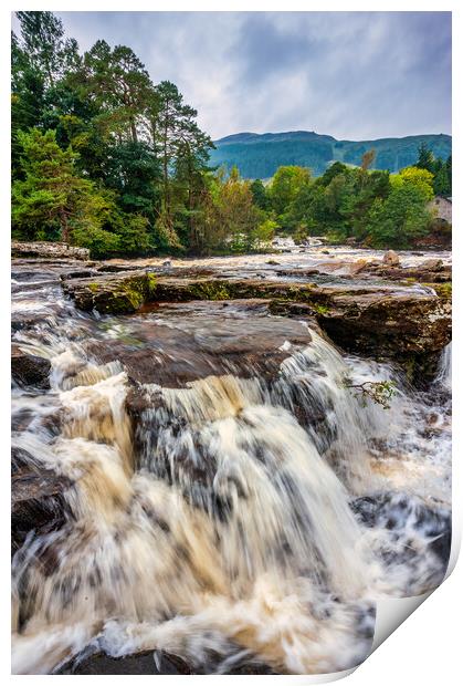 Falls of Dochart, Killin, Scotland Print by Mark Llewellyn