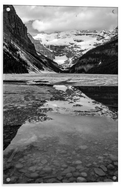 Frozen Lake, Alberta, Canada Acrylic by Mark Llewellyn