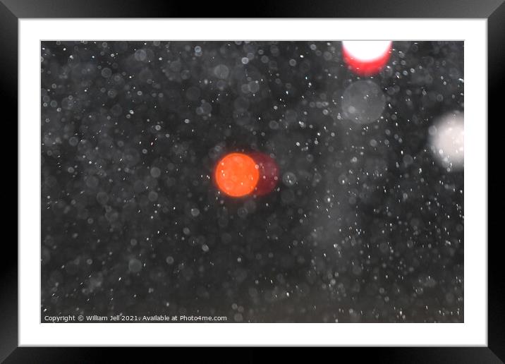 Heavy Nighttime Fog Framed Mounted Print by William Jell