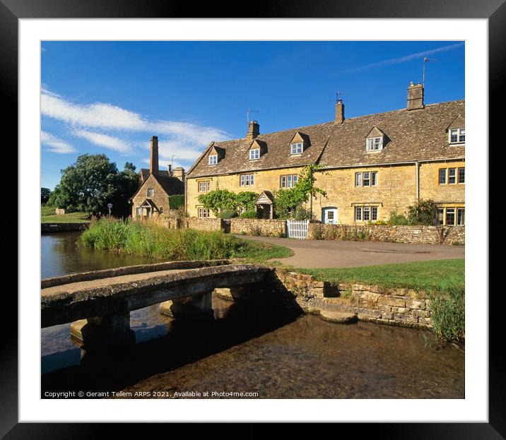 Lower Slaughter, Gloucestershre, Cotswolds, England Framed Mounted Print by Geraint Tellem ARPS