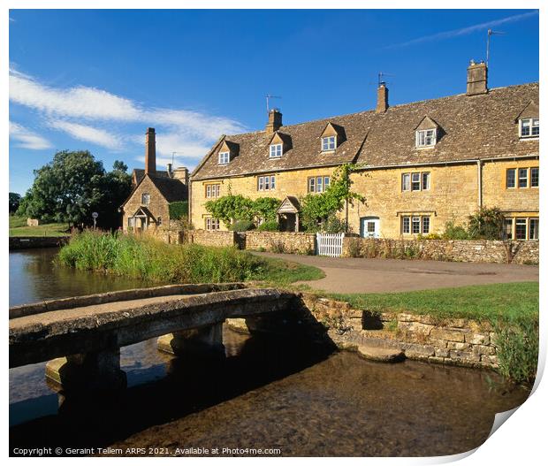 Lower Slaughter, Gloucestershre, Cotswolds, England Print by Geraint Tellem ARPS