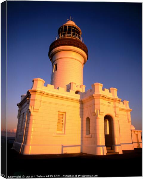 Byron Bay Lighthouse, New South Wales, Australia Canvas Print by Geraint Tellem ARPS