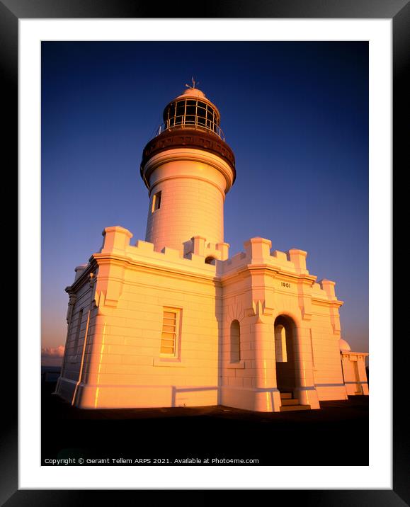 Byron Bay Lighthouse, New South Wales, Australia Framed Mounted Print by Geraint Tellem ARPS