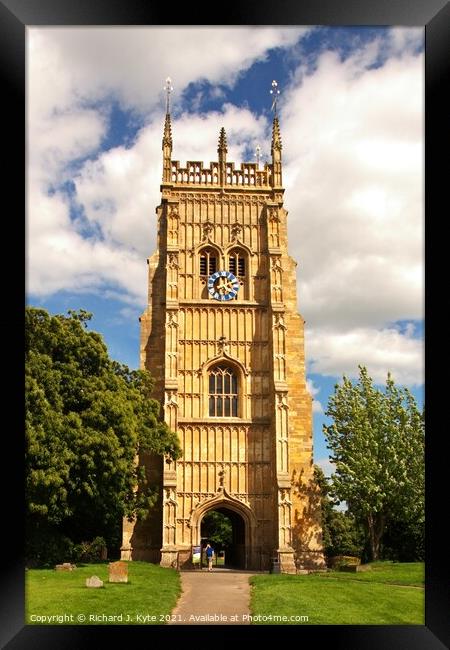 Evesham Bell Tower, Worcestershire Framed Print by Richard J. Kyte