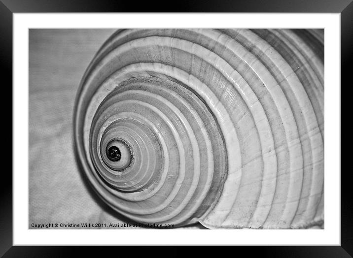 Spiral Illusion Framed Mounted Print by Christine Johnson