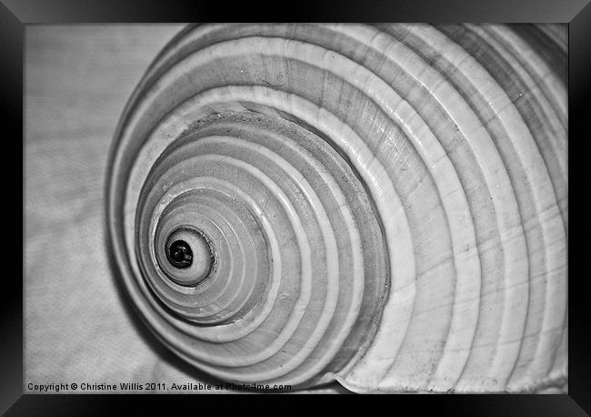 Spiral Illusion Framed Print by Christine Johnson