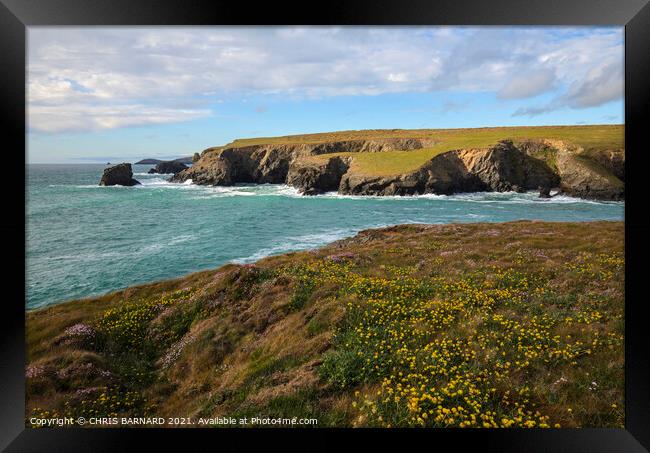 Porthcothan Bay Framed Print by CHRIS BARNARD