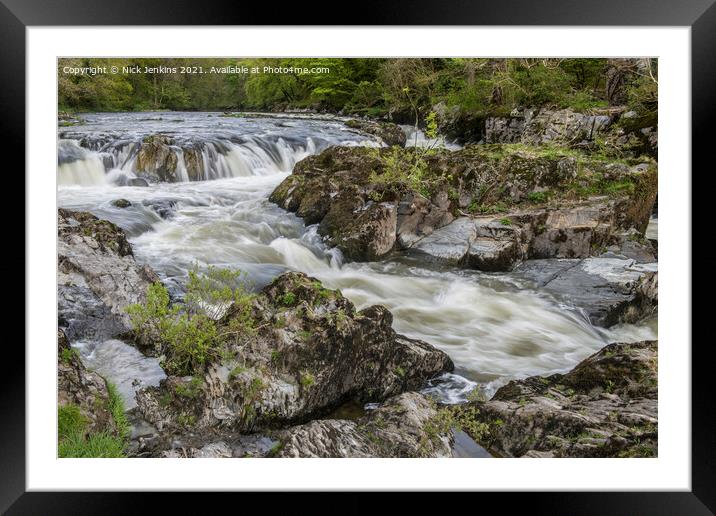 Cenarth Falls Pembrokeshire Carmarthenshire Border Framed Mounted Print by Nick Jenkins