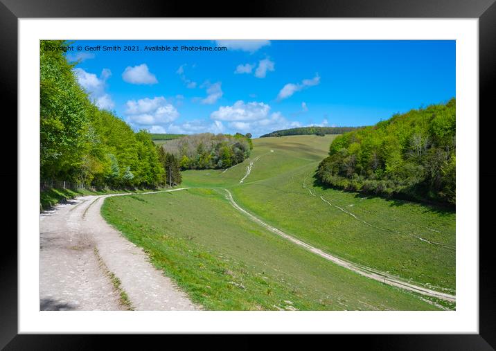 Monarchs Way in South Downs National Park Framed Mounted Print by Geoff Smith