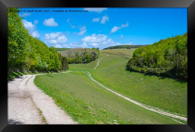 Monarchs Way in South Downs National Park Framed Print by Geoff Smith
