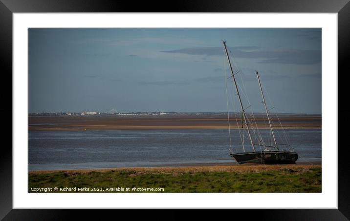 Across the Ribble Estuary to Southport Framed Mounted Print by Richard Perks