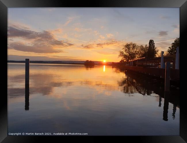 A sunset over the Lake Zug Framed Print by Martin Baroch