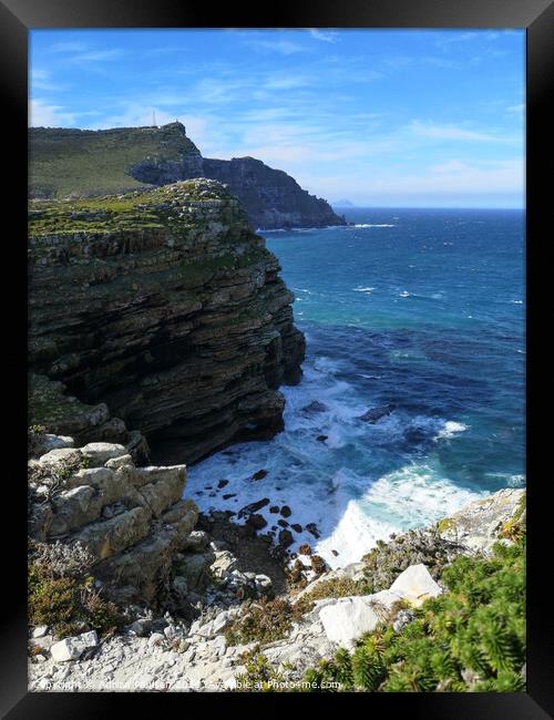 Cliffs of Cape Point  Framed Print by Adrian Paulsen