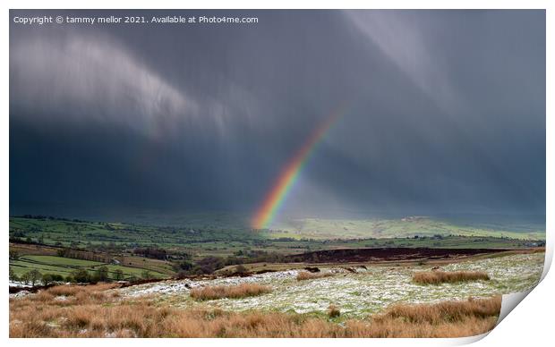 Majestic Rainbow Over Moorlands Print by tammy mellor