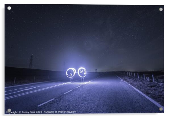Two Light Circles Acrylic by Jonny Gios