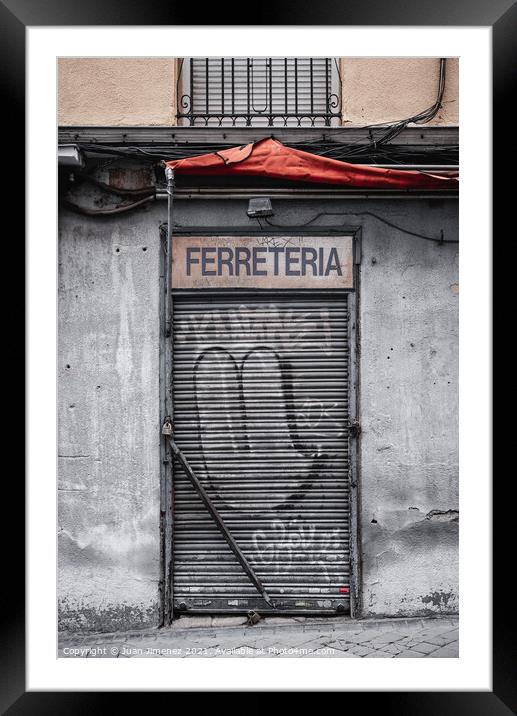 Old Store in Madrid Framed Mounted Print by Juan Jimenez