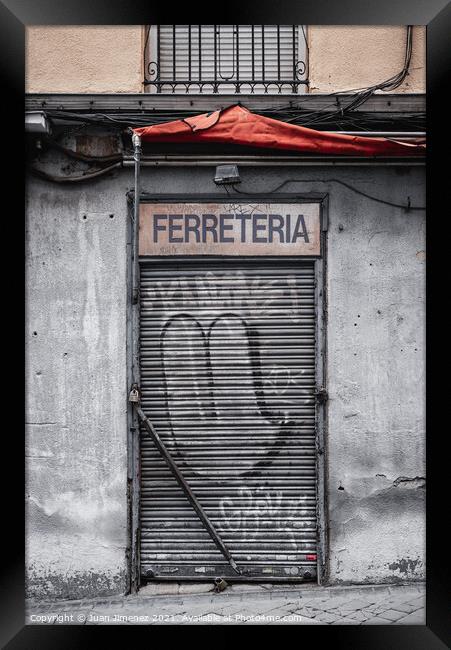 Old Store in Madrid Framed Print by Juan Jimenez