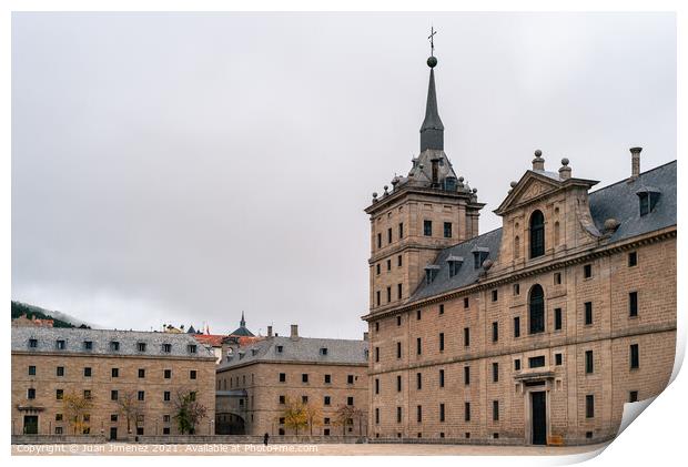Monastery of El Escorial Print by Juan Jimenez