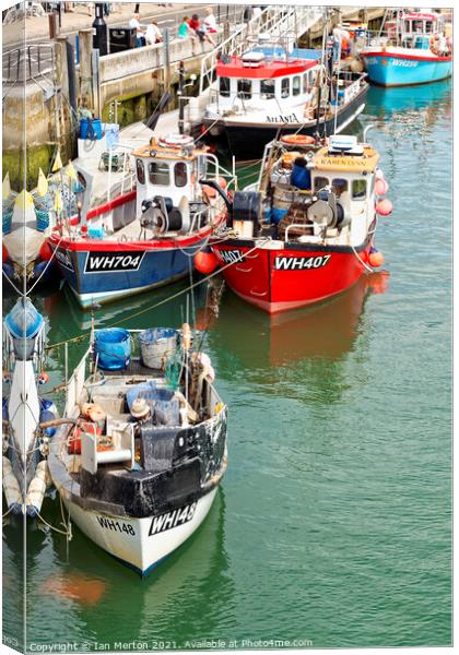 Weymouth  fishing boats. Canvas Print by Ian Merton