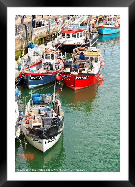 Weymouth  fishing boats. Framed Mounted Print by Ian Merton