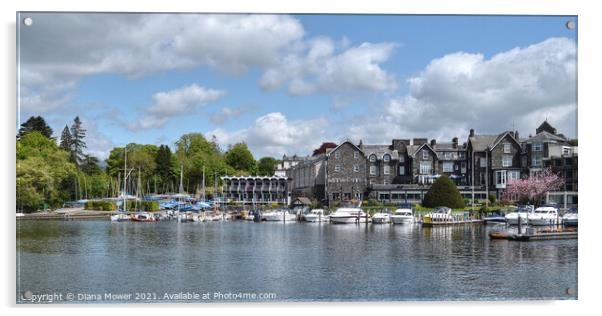 Bowness on Windermere Cumbria Acrylic by Diana Mower