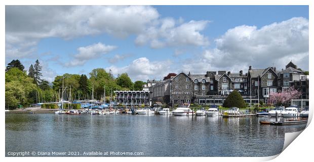  Bowness on Windermere Cumbria Print by Diana Mower