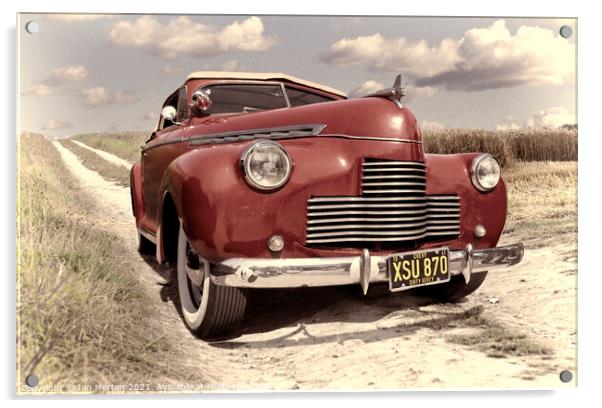American Classic Car Acrylic by Ian Merton