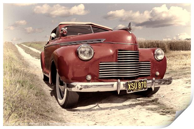 American Classic Car Print by Ian Merton