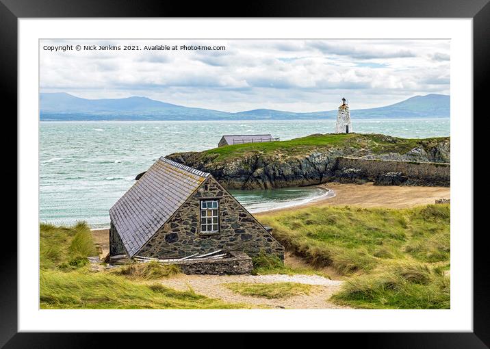 Boathouse on Llanddwyn Island Anglesey Framed Mounted Print by Nick Jenkins