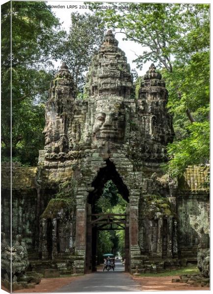 South Gate Angkor Thom, Cambodia Canvas Print by Jo Sowden