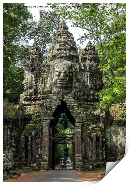 South Gate Angkor Thom, Cambodia Print by Jo Sowden
