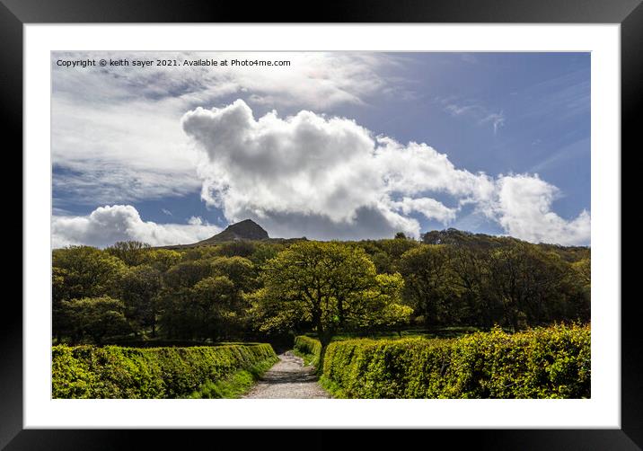 The path to Roseberry Topping Framed Mounted Print by keith sayer