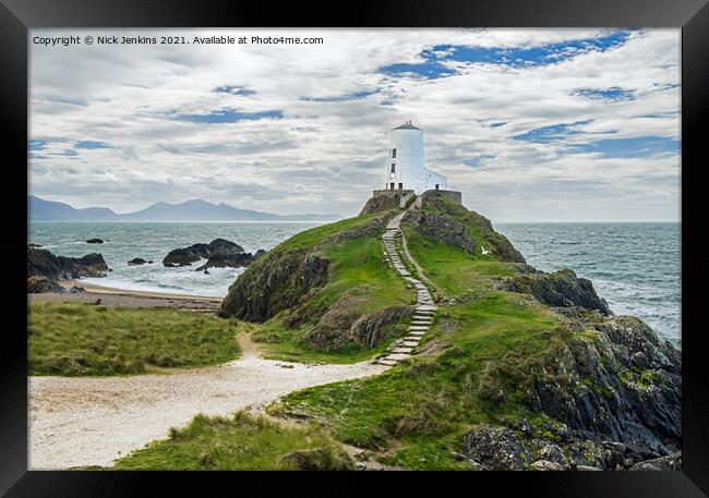 The Big Lighthouse Llanddwyn Island  Framed Print by Nick Jenkins
