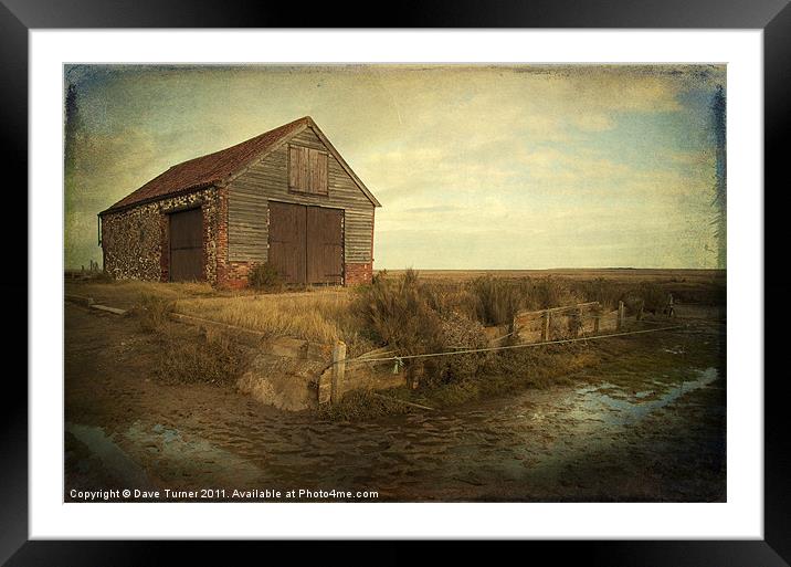 Coal Shed, Thornham, Norfolk Framed Mounted Print by Dave Turner