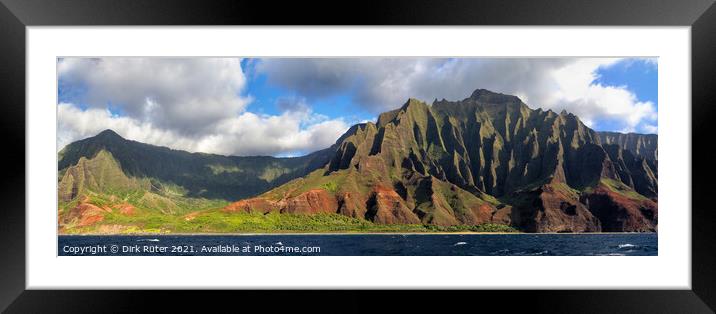 Na Pali Coast, Kauai, Hawaii Framed Mounted Print by Dirk Rüter