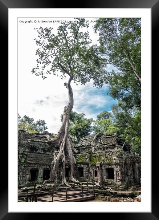 Ta Promh Temple, Cambodia Framed Mounted Print by Jo Sowden