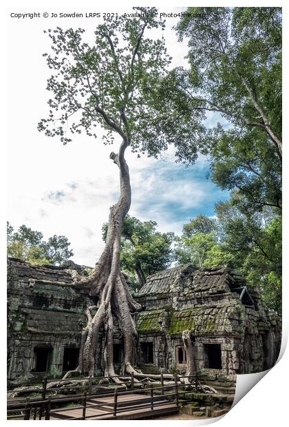 Ta Promh Temple, Cambodia Print by Jo Sowden