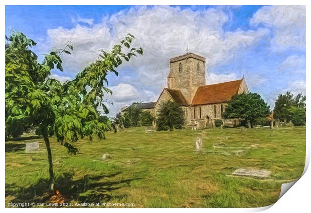 The Church Of St Mary at Cholsey Print by Ian Lewis