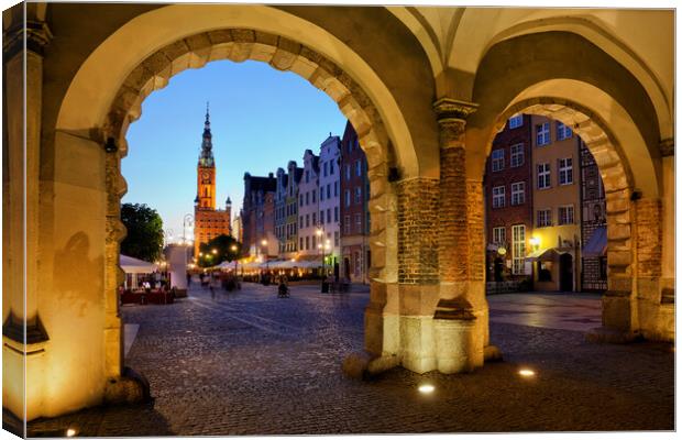 Evening in Old Town of Gdansk Canvas Print by Artur Bogacki
