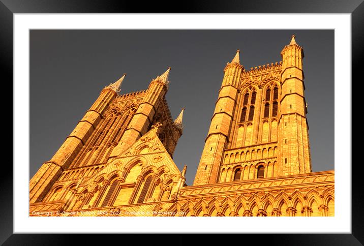 Lincoln Cathedral, West front, Lincolnshire, UK Framed Mounted Print by Geraint Tellem ARPS