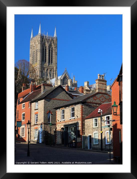Lincoln Cathedral, Lincolnshire, UK Framed Mounted Print by Geraint Tellem ARPS