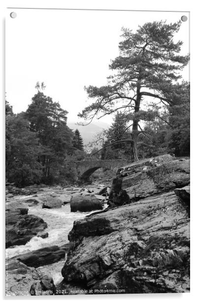 Falls of Dochart, Killin, Scotland mono Acrylic by Imladris 