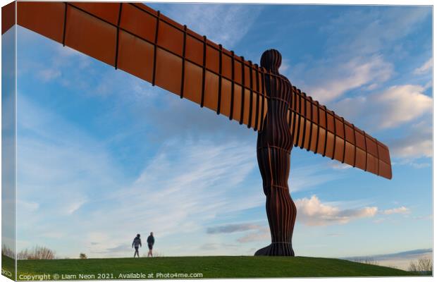 A walk to the Angel of the North Canvas Print by Liam Neon