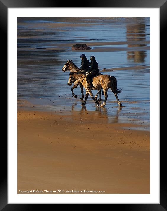 Horses on Beach Framed Mounted Print by Keith Thorburn EFIAP/b